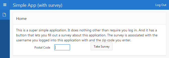 Simple App (with survey)